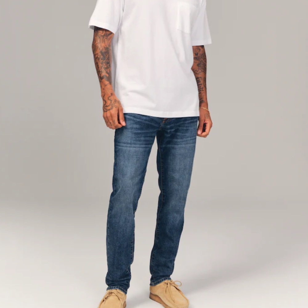 Athletic skinny dark wash jean